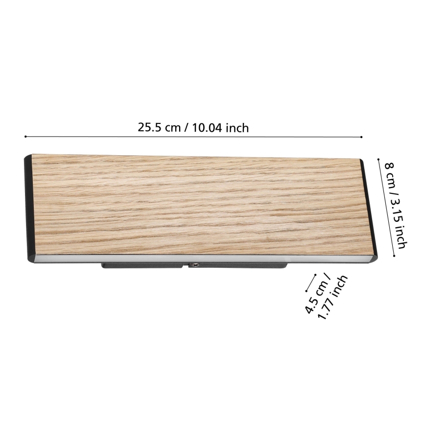 Eglo - LED Seinavalgusti 2xLED/4,2W/230V 3000K tamm