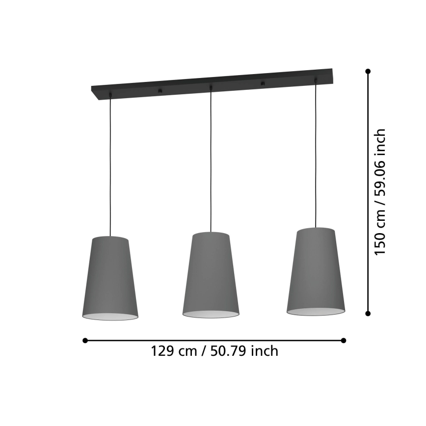 Eglo - Lühter 3xE27/40W/230V hall
