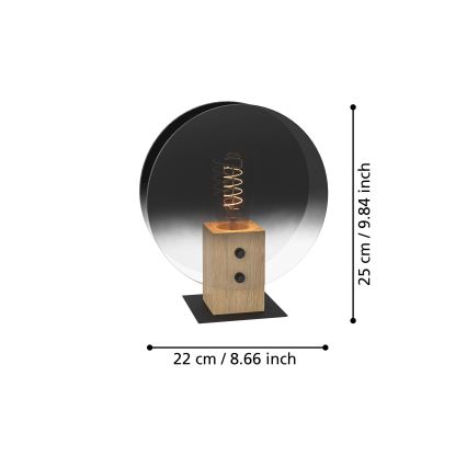 Eglo - Lühter 1xE27/40W/230V suitsune
