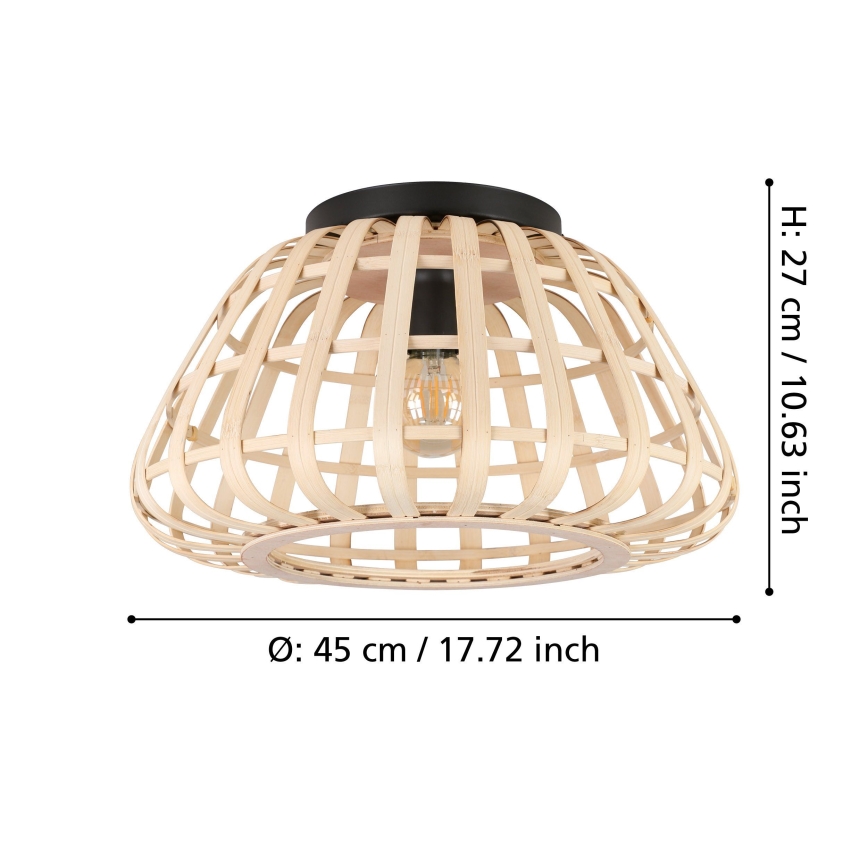 Eglo - Laevalgusti 1xE27/40W/230V bambus