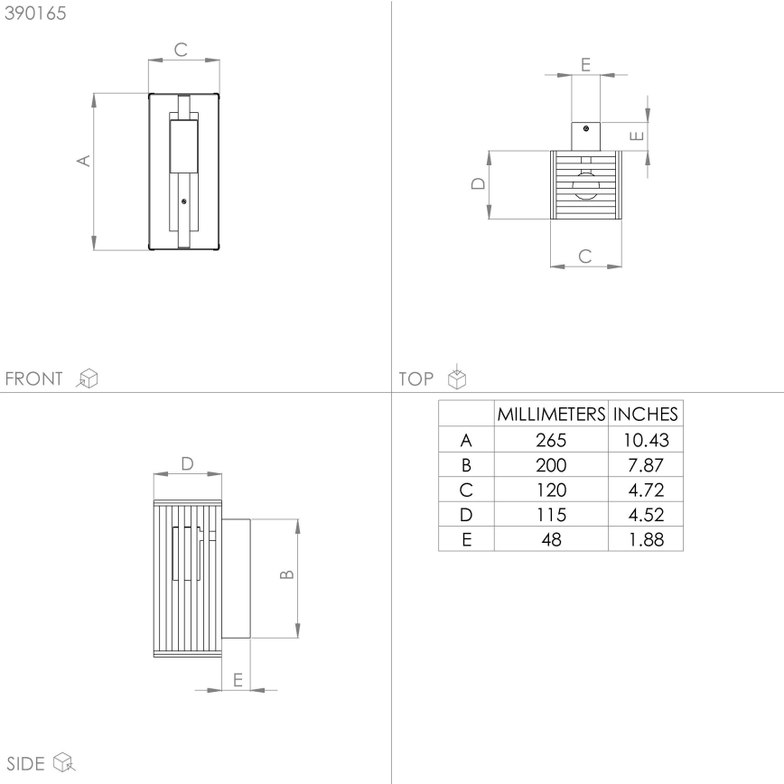 Eglo - Seinavalgusti 1xE27/40W/230V must/pruun