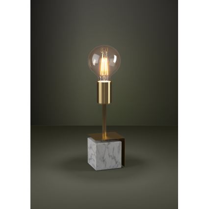 Eglo - Laualamp 1xE27/40W/230V kuldne/valge marmor