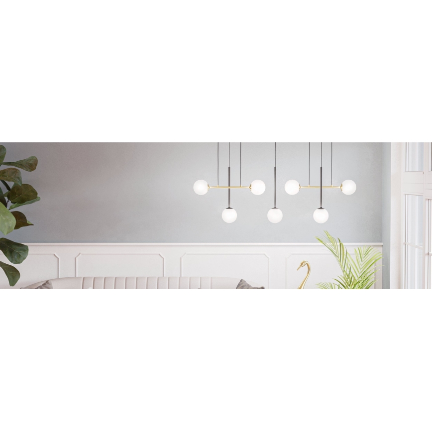 Eglo - Lühter 7xE14/40W/230V kuldne/must