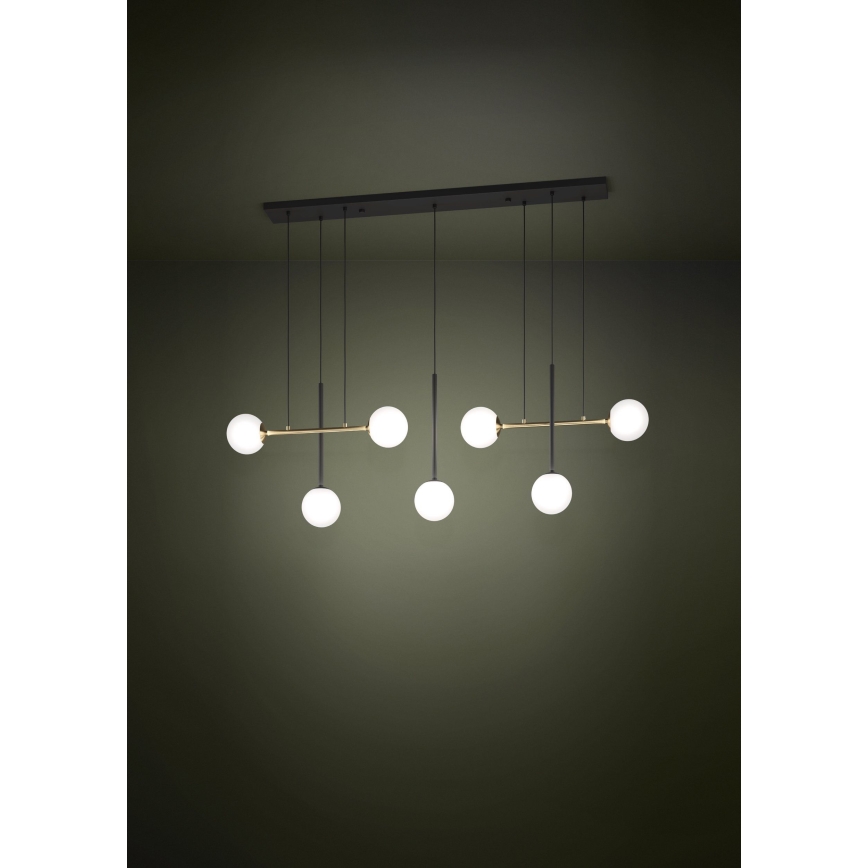 Eglo - Lühter 7xE14/40W/230V kuldne/must