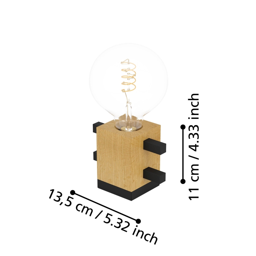 Eglo - Laualamp 1xE27/40W/230V must/pruun
