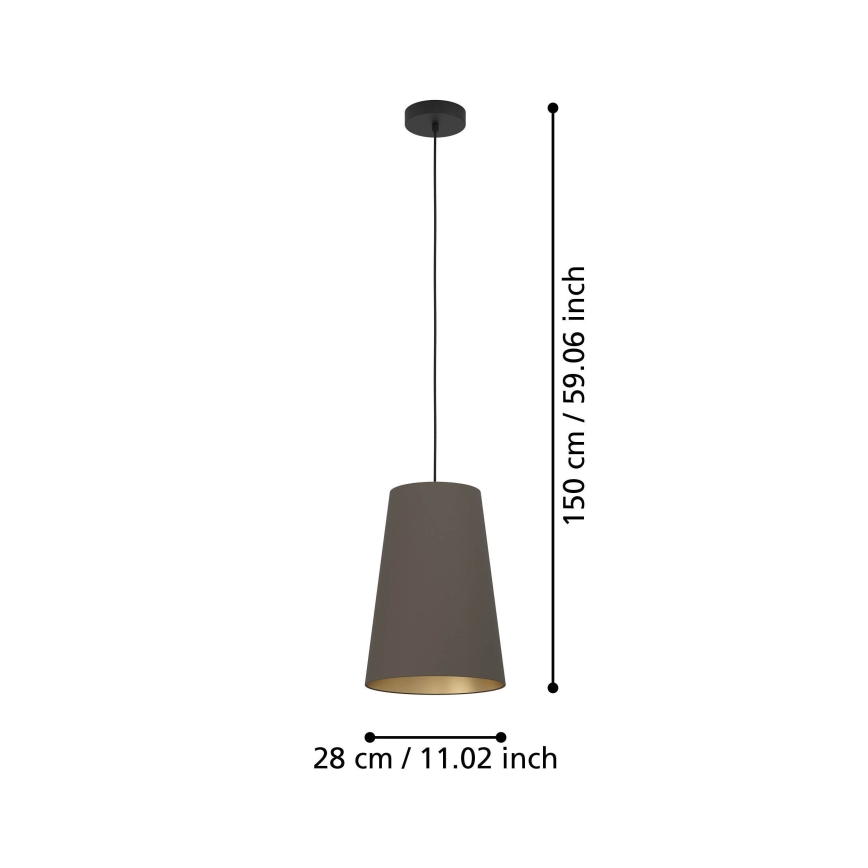 Eglo - Lühter 1xE27/40W/230V pruun