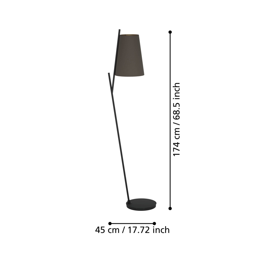 Eglo - Põrandalamp 1xE27/40W/230V pruun