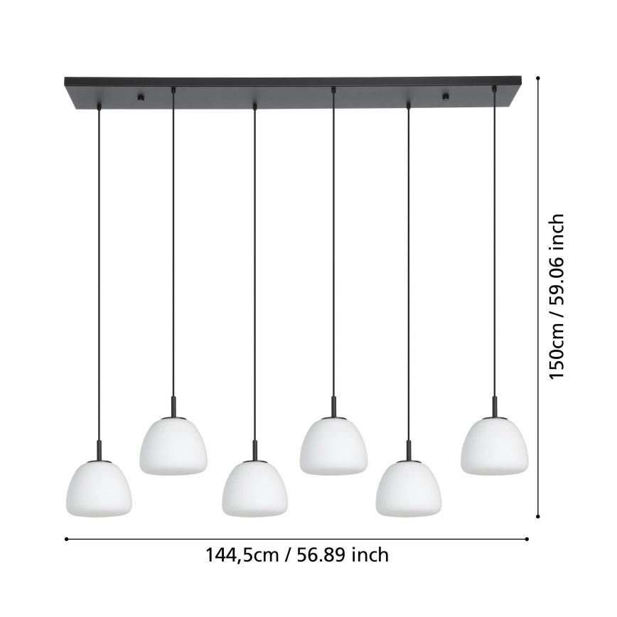 Eglo - Lühter 6xE27/40W/230V must