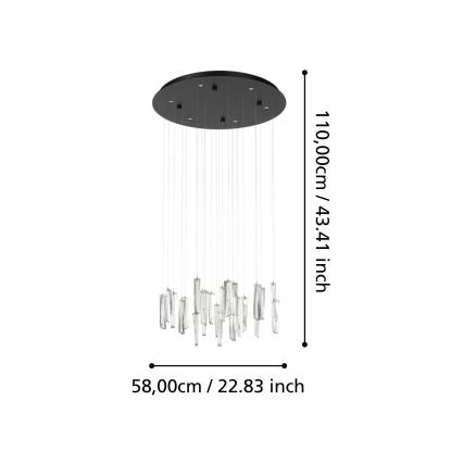 Eglo - LED Hämardatav lühter 6xLED/4,2W/230V 3000K läbipaistev