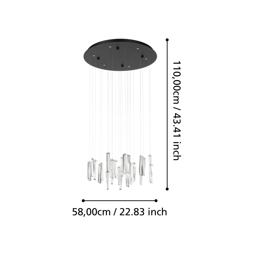 Eglo - LED Hämardatav lühter 6xLED/4,2W/230V 3000K läbipaistev