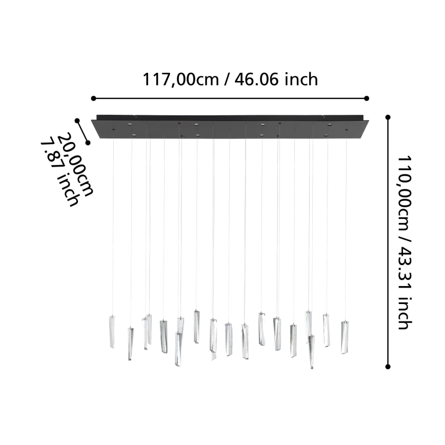 Eglo - LED Hämardatav lühter 8xLED/4,2W/230V 3000K läbipaistev
