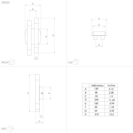 Eglo - LED Seinavalgusti 4xLED/3,3W/230V 3000K antratsiit/kuldne