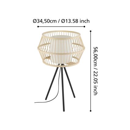 Eglo - Laualamp 1xE27/40W/230V bambus