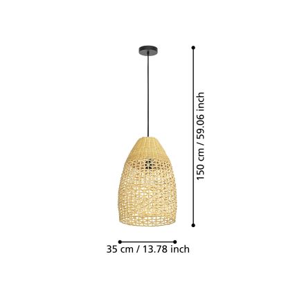 Eglo - Lühter 1xE27/40W/230V d. 35 cm bambus