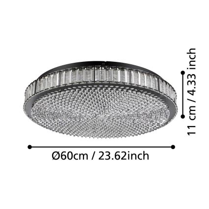 Eglo - LED Hämardatav laevalgusti LED/52,4W/230V 4000K must