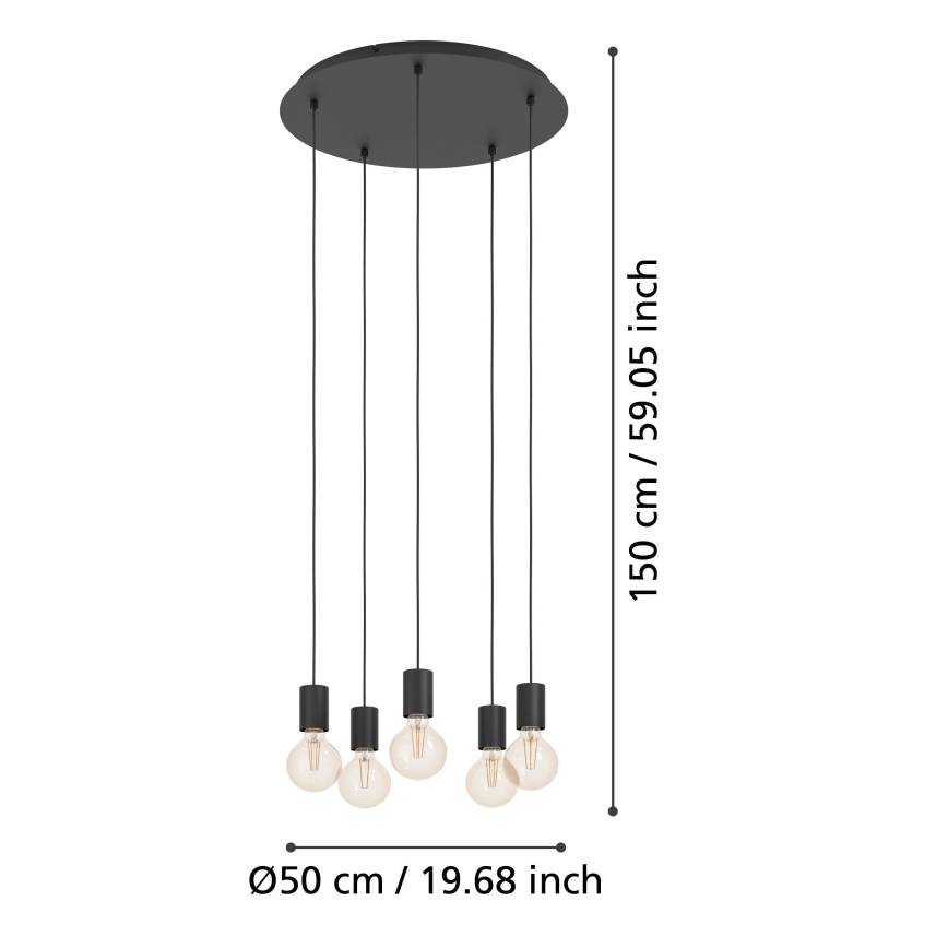 Eglo - Lühter 5xE27/40W/230V must