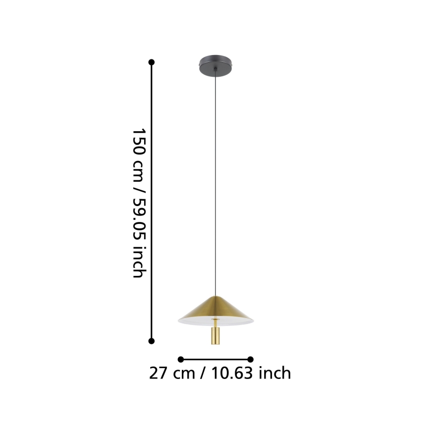 Eglo - LED Lühter LED/12W/230V 3000K kuldne
