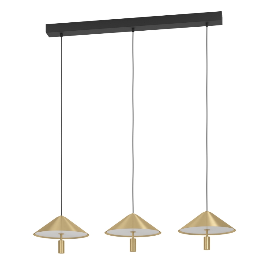 Eglo - LED Hämardatav lühter 3xLED/12W/230V 3000K kuldne