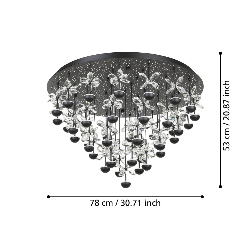 Eglo - LED Hämardatav laevalgusti LED/77,4W/230V 3000K must