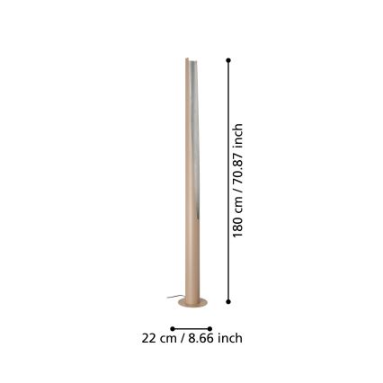 Eglo - LED Põrandalamp 1xGU10/5,7W/230V beež