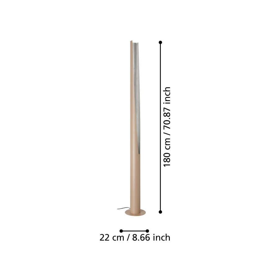 Eglo - LED Põrandalamp 1xGU10/5,7W/230V beež