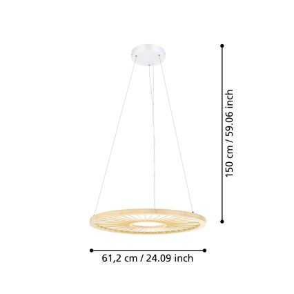 Eglo - LED Hämardatav lühter LED/36W/230V 4000K beež