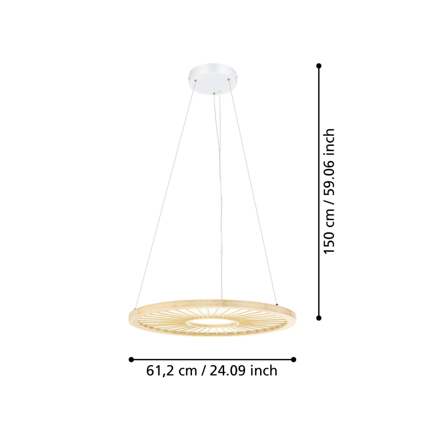 Eglo - LED Hämardatav lühter LED/36W/230V 4000K beež