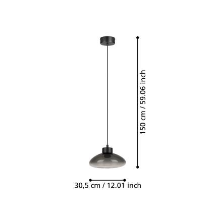 Eglo - LED Hämardatav lühter LED/5,4W/230V 2700K suitsune