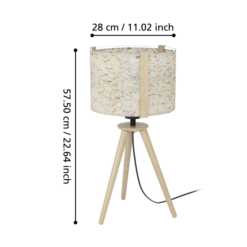 Eglo - Laualamp 1xE27/25W/230V beež