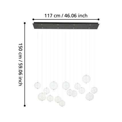 Eglo - LED Hämardatav lühter 8xLED/4,2W/230V 3000K läbipaistev