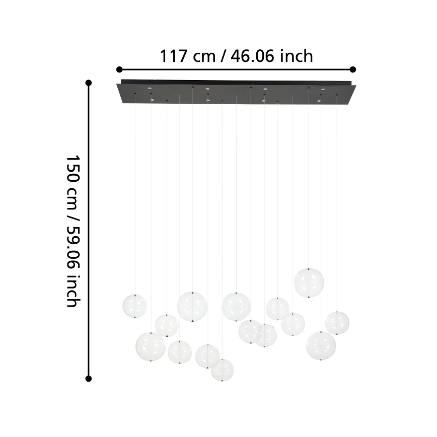 Eglo - LED Hämardatav lühter 8xLED/4,2W/230V 3000K läbipaistev