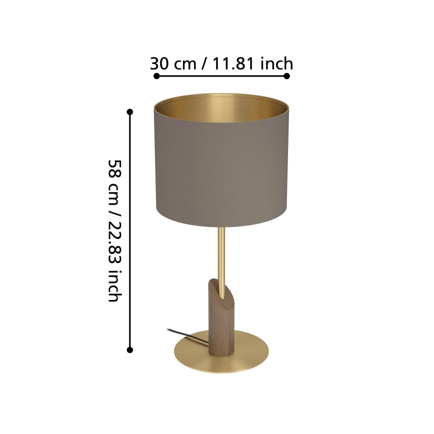 Eglo - Laualamp 1xE27/40W/230V pruun/kuldne