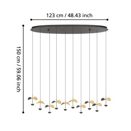 Eglo - LED Hämardatav lühter 10xLED/2,3W/230V 3000K