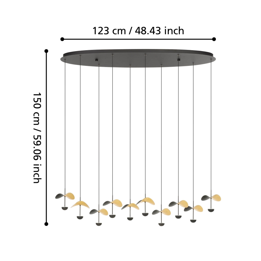 Eglo - LED Hämardatav lühter 10xLED/2,3W/230V 3000K