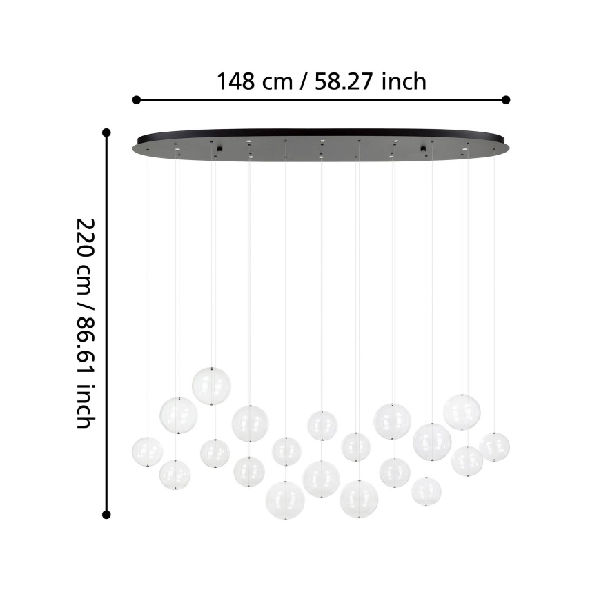 Eglo - LED Hämardatav lühter 8xLED/4,2W/230V 3000K läbipaistev
