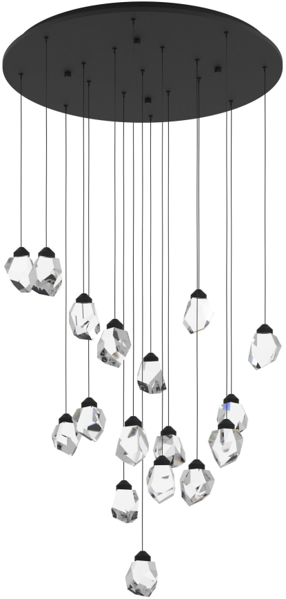 Eglo 390357 - LED Hämardatav lühter SINDICAT 17xLED/3W/230V must/läbipaistev
