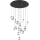 Eglo 390357 - LED Hämardatav lühter SINDICAT 17xLED/3W/230V must/läbipaistev