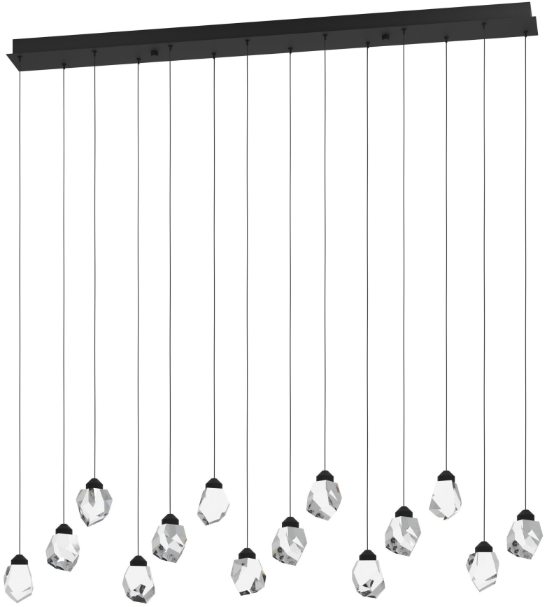 Eglo 390358 - LED Hämardatav lühter SINDICAT 14xLED/3W/230V must/läbipaistev