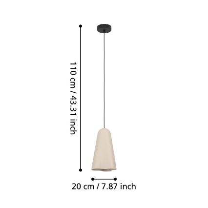 Eglo - Lühter 1xE27/40W/230V beež