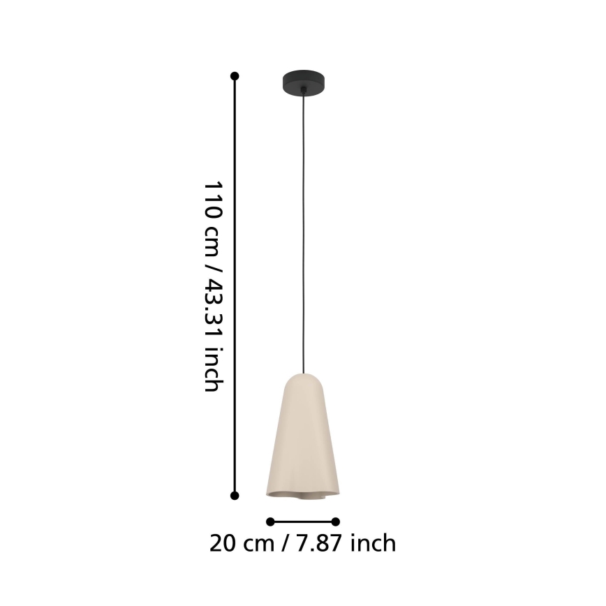 Eglo - Lühter 1xE27/40W/230V beež