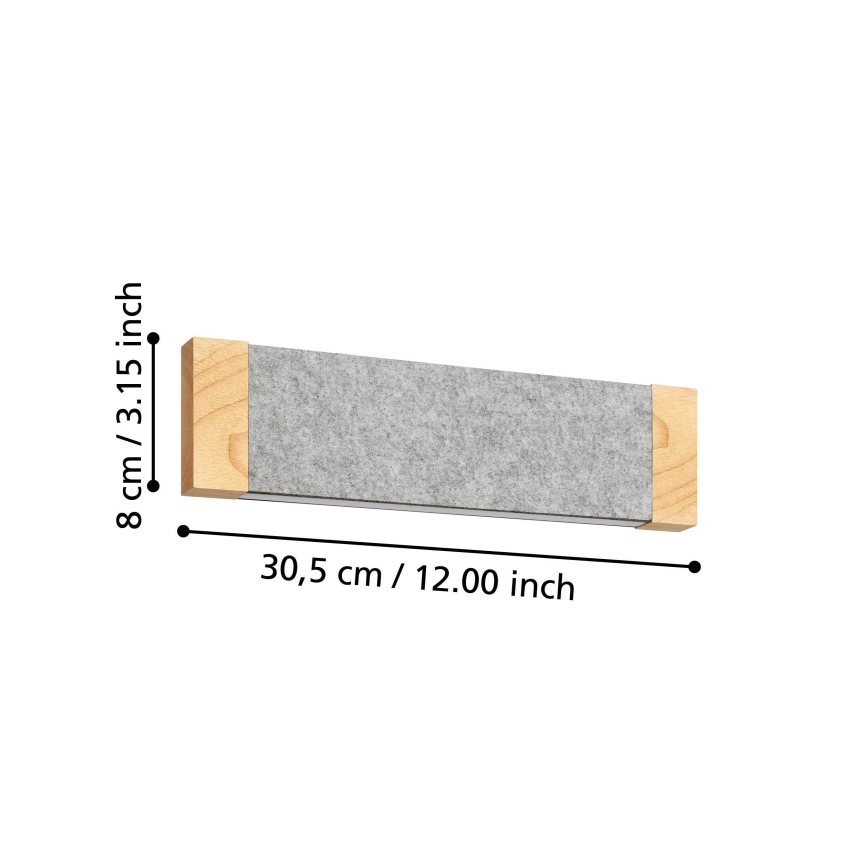 Eglo - LED Seinavalgusti 2xLED/5,4W/230V 3000K pruun/hall