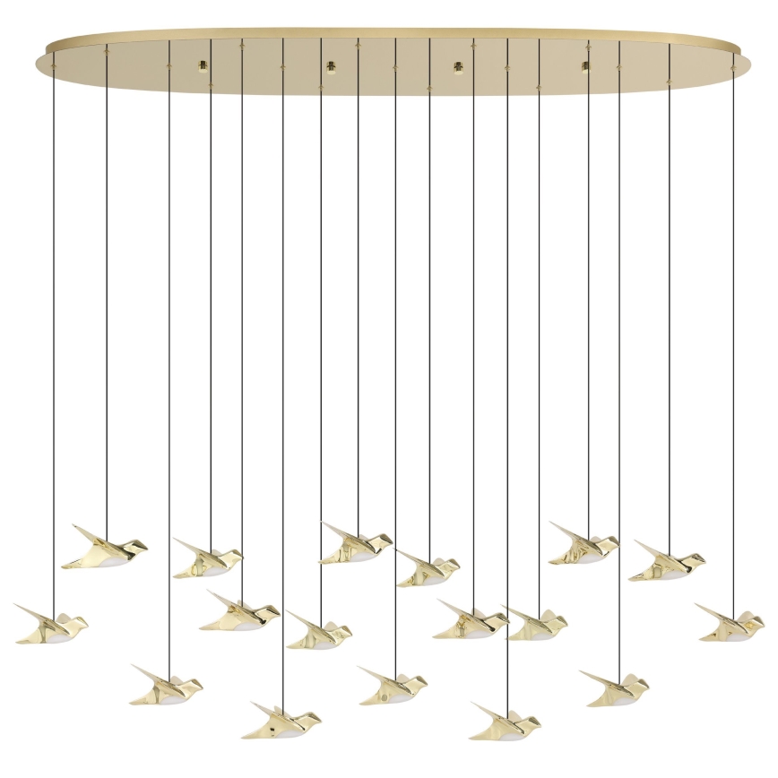 Eglo - LED Hämardatav lühter 17xLED/3W/230V 3000K kuldne