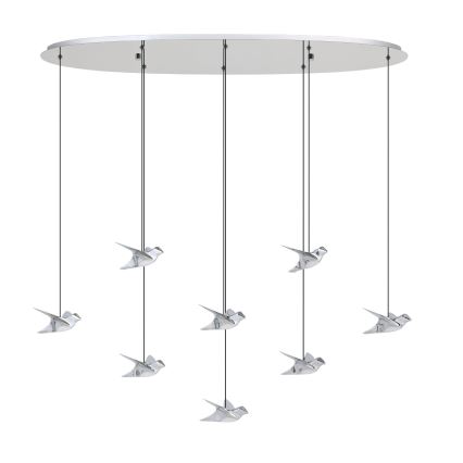 Eglo - LED Hämardatav lühter 8xLED/4,2W/230V 3000K läikiv kroom