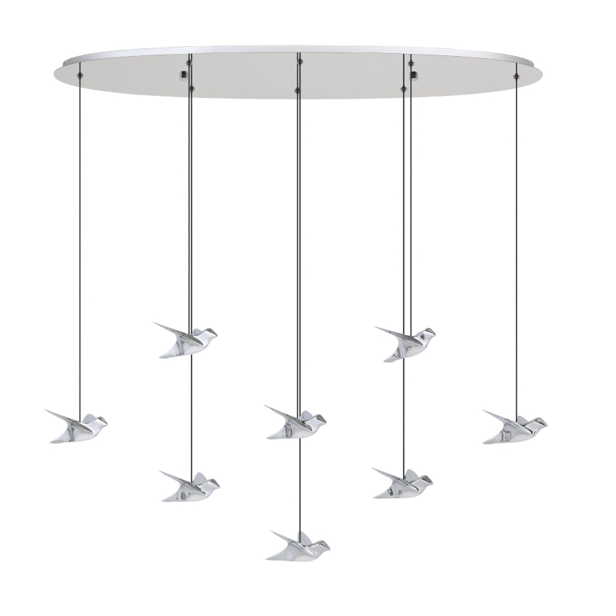 Eglo - LED Hämardatav lühter 8xLED/4,2W/230V 3000K läikiv kroom