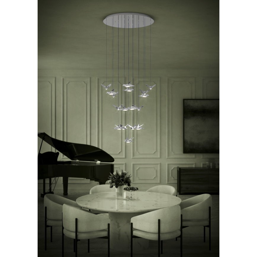 Eglo - LED Hämardatav lühter 17xLED/3W/230V 3000K läikiv kroom