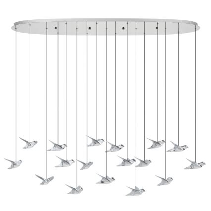 Eglo - LED Hämardatav lühter 17xLED/3W/230V 3000K läikiv kroom