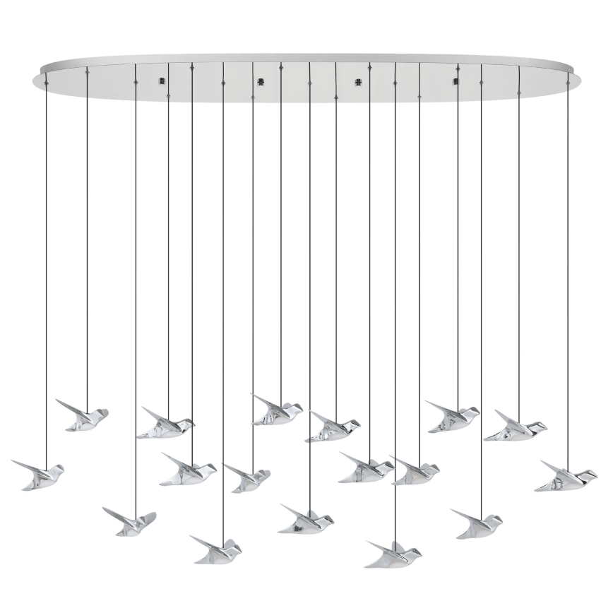 Eglo - LED Hämardatav lühter 17xLED/3W/230V 3000K läikiv kroom
