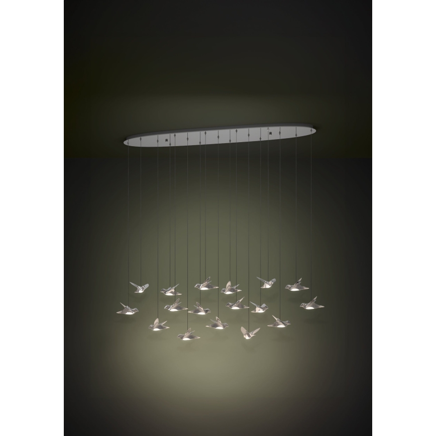 Eglo - LED Hämardatav lühter 17xLED/3W/230V 3000K läikiv kroom