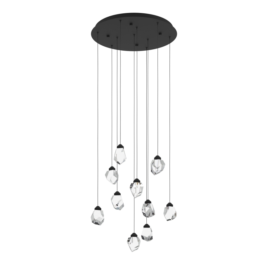 Eglo - LED Hämardatav lühter 10xLED/3W/230V 3000K must/läbipaistev