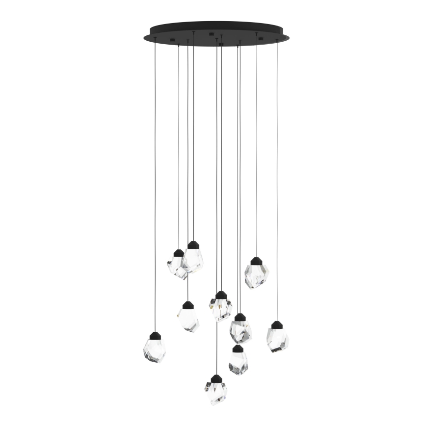 Eglo - LED Hämardatav lühter 10xLED/3W/230V 3000K must/läbipaistev